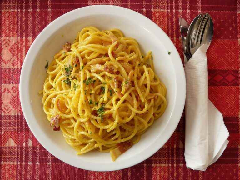 Rezept für Knoblauch Spaghetti mit Bratspeck